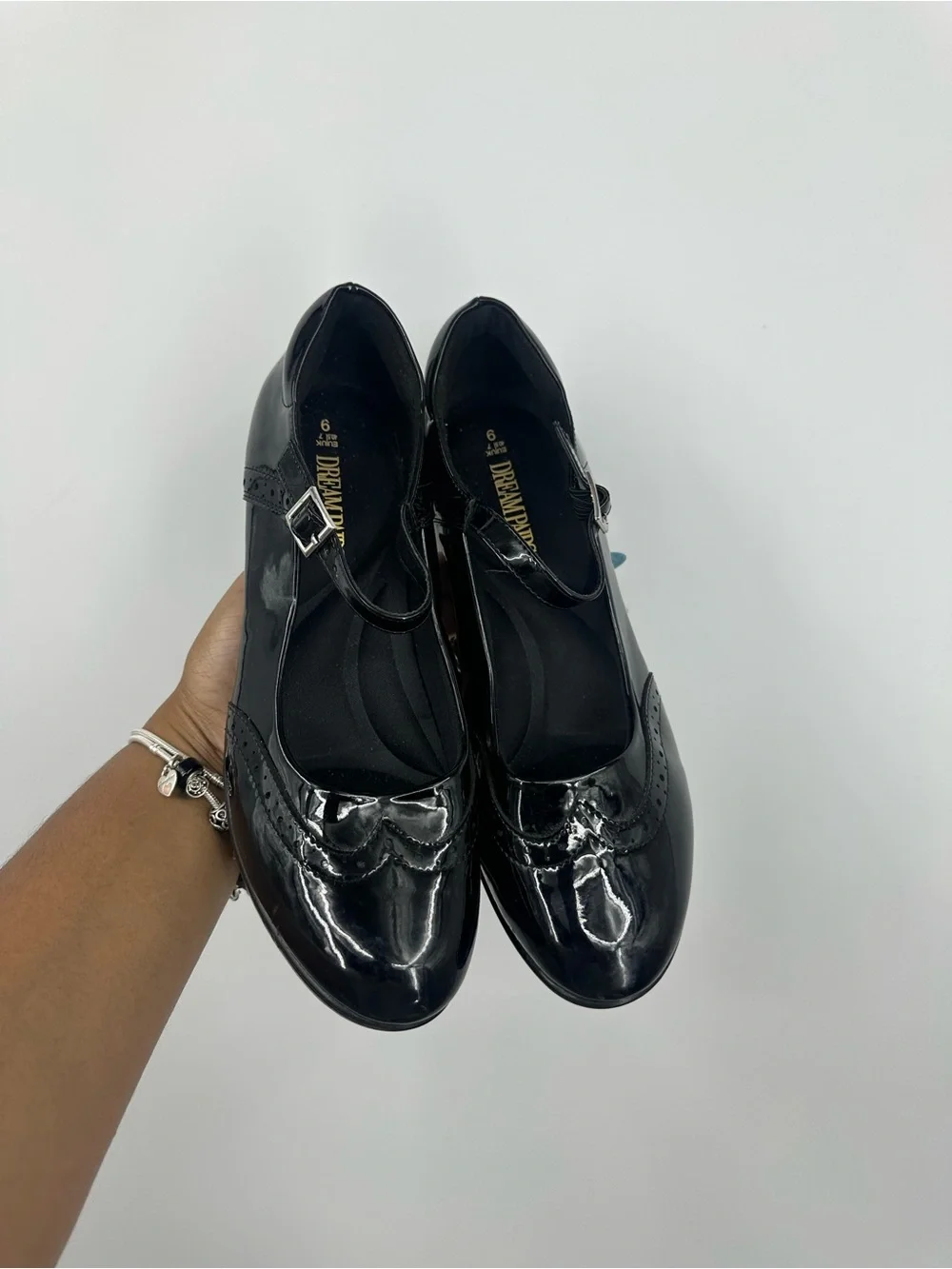 Vintage Y2K Style Black Dream Paris Oxford Mary Jane Shoes Size Women's 9 Goth
